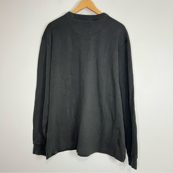 Filson Garment Black Waffle Knit Thermal Crewneck XXL - Picture 9 of 9